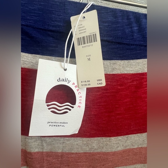 NWT new medium anthropologie daily practice tube dress maxi striped multi color - Picture 5 of 13